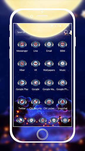 Stars theme purple blue sky screenshot 2