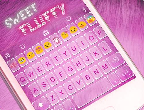 Sweet Fluffy Emoji Keyboard screenshot 5
