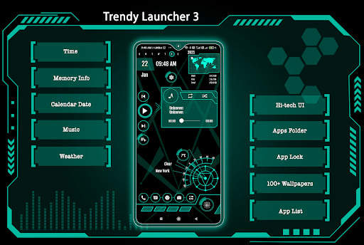Trendy Launcher 3 - App lock screenshot 1
