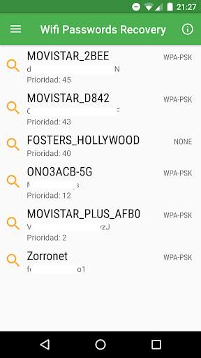 Wifi Password recovery screenshot 1