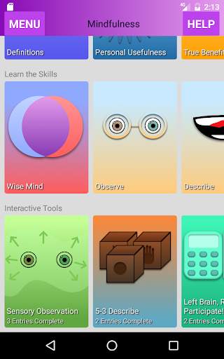 DBT Mindfulness Tools screenshot 2