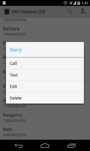 SIM Contacts screenshot 2