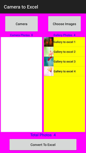 Camera to Excel Converter screenshot 2
