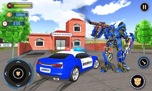 US Robot Car Transform - Police Robot Fighting screenshot 5