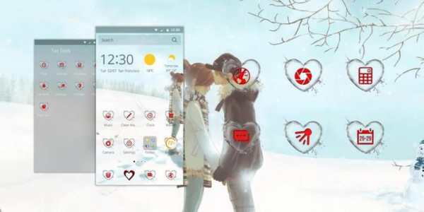 Love in Winter Theme screenshot 1