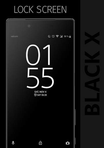 BLACK X Xperia Theme screenshot 2