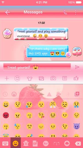Ice cream Emoji Keyboard Theme screenshot 1