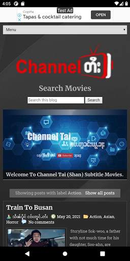 Channel Tai - Channel Myanmar - Movies Subtitles स्क्रीनशॉट 2