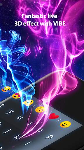 Colorful Smoke Live Keyboard Theme for Rockey screenshot 3