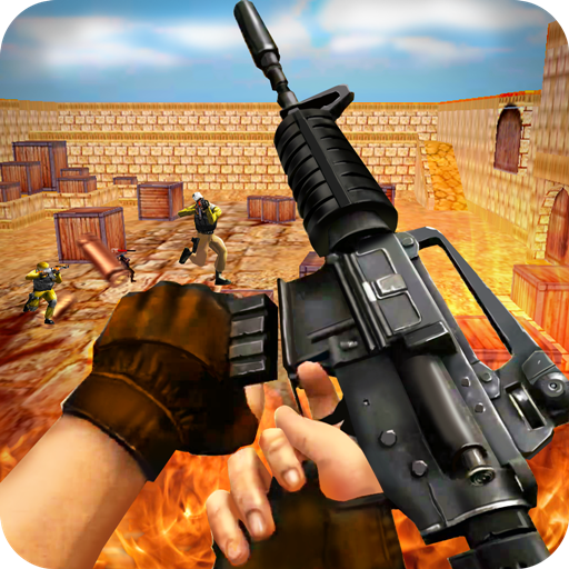 Counter Terrorist shooting war icon