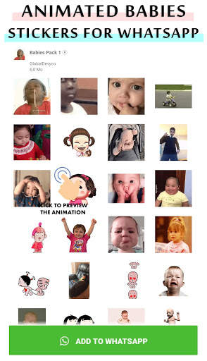 Animated baby WhastApp sticker screenshot 5