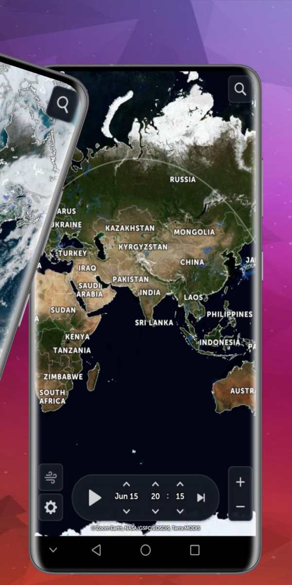 Zoom Earth - View LIVE weather satellite images screenshot 2