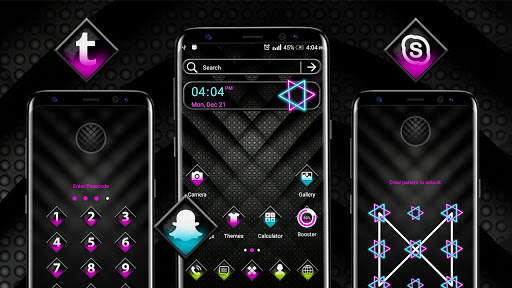 Black Neon Theme Launcher screenshot 2