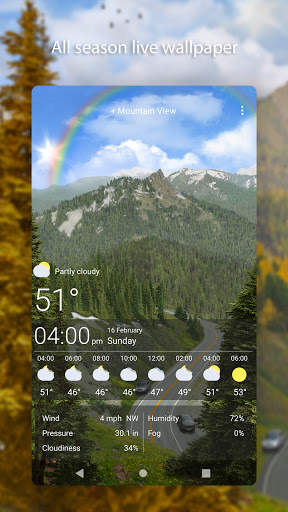 4 Season Road - Weather Live Wallpaper screenshot 1