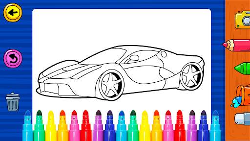 Learn Coloring & Drawing Car Games for Kids screenshot 1