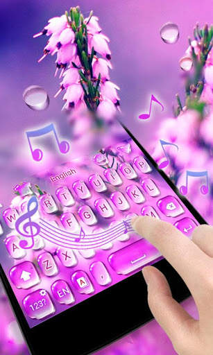 Purple Drops GO Keyboard Theme screenshot 4