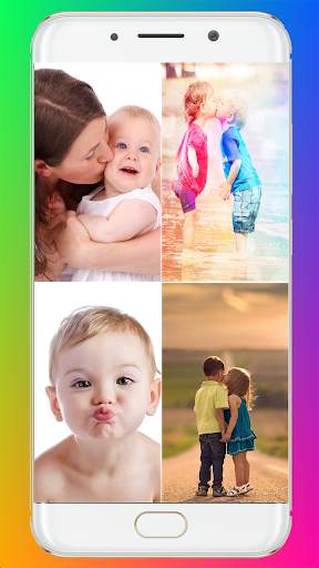 Cute Baby Kiss Full HD Wallpaper screenshot 1