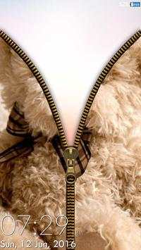 Teddy Bear Zipper Lock Screen screenshot 8