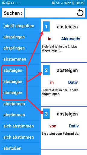 Verben mit Präpositionen screenshot 1