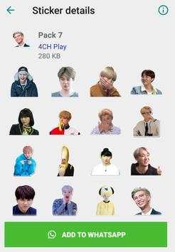 BTS Funny Stickers (2019) - WAStickerApps screenshot 1