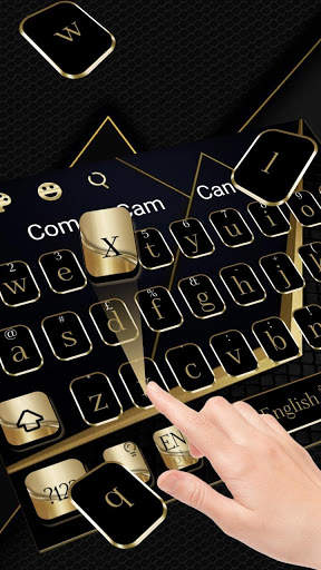 Golden Black Business Keyboard Theme 1 تصوير الشاشة