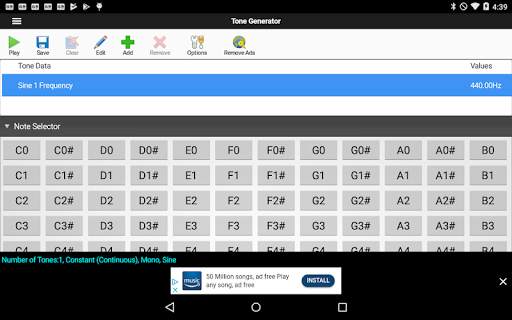 ToneGen Tone Generator Free screenshot 1