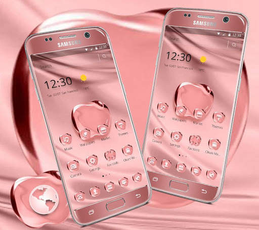 Rose Gold Color Crystal Apple Theme screenshot 3