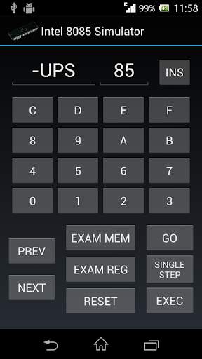 Intel 8085 Simulator screenshot 1