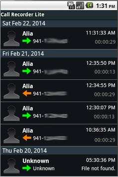 Call Recorder Lite System screenshot 3