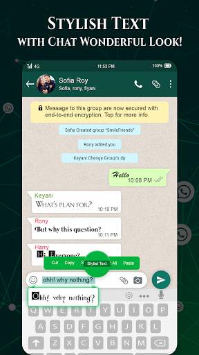 Chat Style For Whatsapp : Stylish Font 2021 screenshot 1