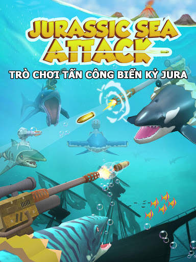 Jurassic Sea Attack-Trò chơi tấn công biển kỷ Jura screenshot 7
