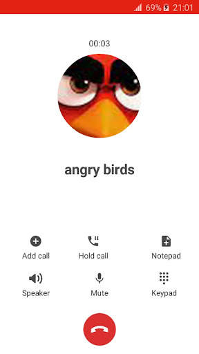 angry bird fake call स्क्रीनशॉट 1