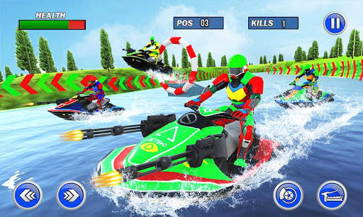 Jet Ski Boat Racing: Robot Shooting Water Race screenshot 4