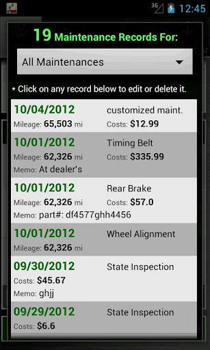 Car Maintenance Reminder Lite screenshot 7