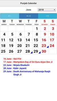 Punjab Calendar screenshot 4