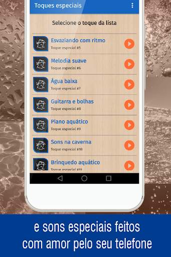 toques de agua para celular, tons e sons de agua screenshot 5