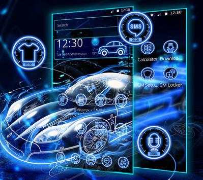 Neon Sports Racing Car Theme screenshot 3