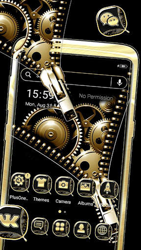 Zipper Lock Gear Theme screenshot 1
