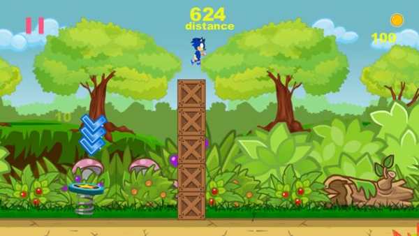 black sonic running game Rush, Jump ,dash screenshot 4