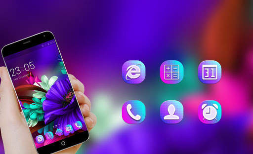 Themes app for  S6 Purple Bloo screenshot 4