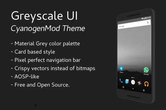 Greyscale - CM13 Theme screenshot 1