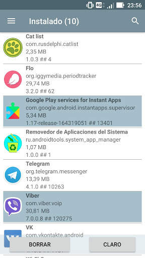 Administrador de aplicaciones del sistema screenshot 3