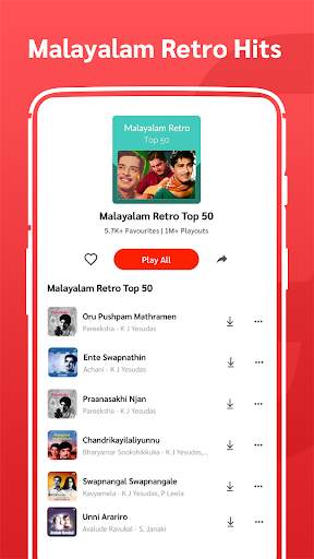 Malayalam songs,മലയാള ഗാനങ്ങൾ, Movie songs MP3 App screenshot 4
