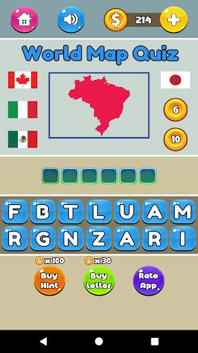 Fun Quizzes - World Map Quiz screenshot 4