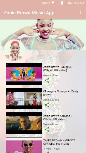 Zanie Brown Music App screenshot 1