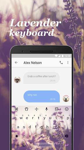 Purple Lavender Keyboard Theme screenshot 2