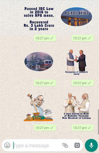 NaMo Stickers for Whatsapp screenshot 2