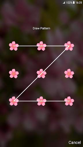 Sakura Pattern Lock Screen screenshot 3