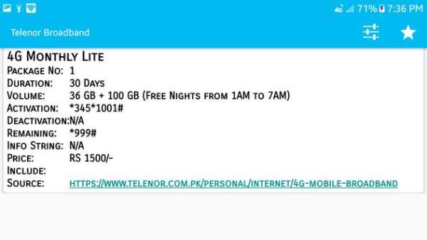 All Telenor Packages 2019 скриншот 8