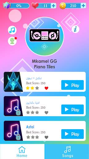 Mkamel GG Piano Tiles screenshot 1